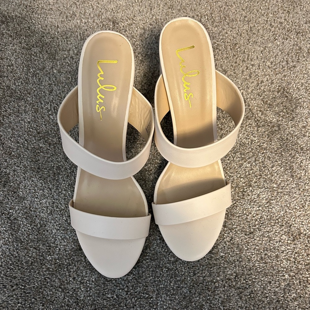 Lulu's Elegant Cream Heels
